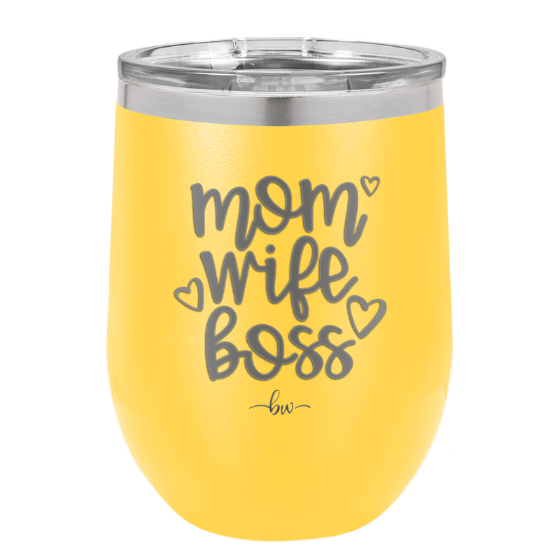 Mom Wife Boss - Laser Engraved Stainless Steel Drinkware - 1967 -