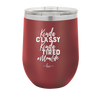 Kinda Classy Kinda Tired Momlife - Laser Engraved Stainless Steel Drinkware - 1969 -