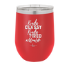 Kinda Classy Kinda Tired Momlife - Laser Engraved Stainless Steel Drinkware - 1969 -