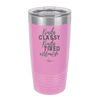 Kinda Classy Kinda Tired Momlife - Laser Engraved Stainless Steel Drinkware - 1969 -