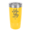 Kinda Classy Kinda Tired Momlife - Laser Engraved Stainless Steel Drinkware - 1969 -