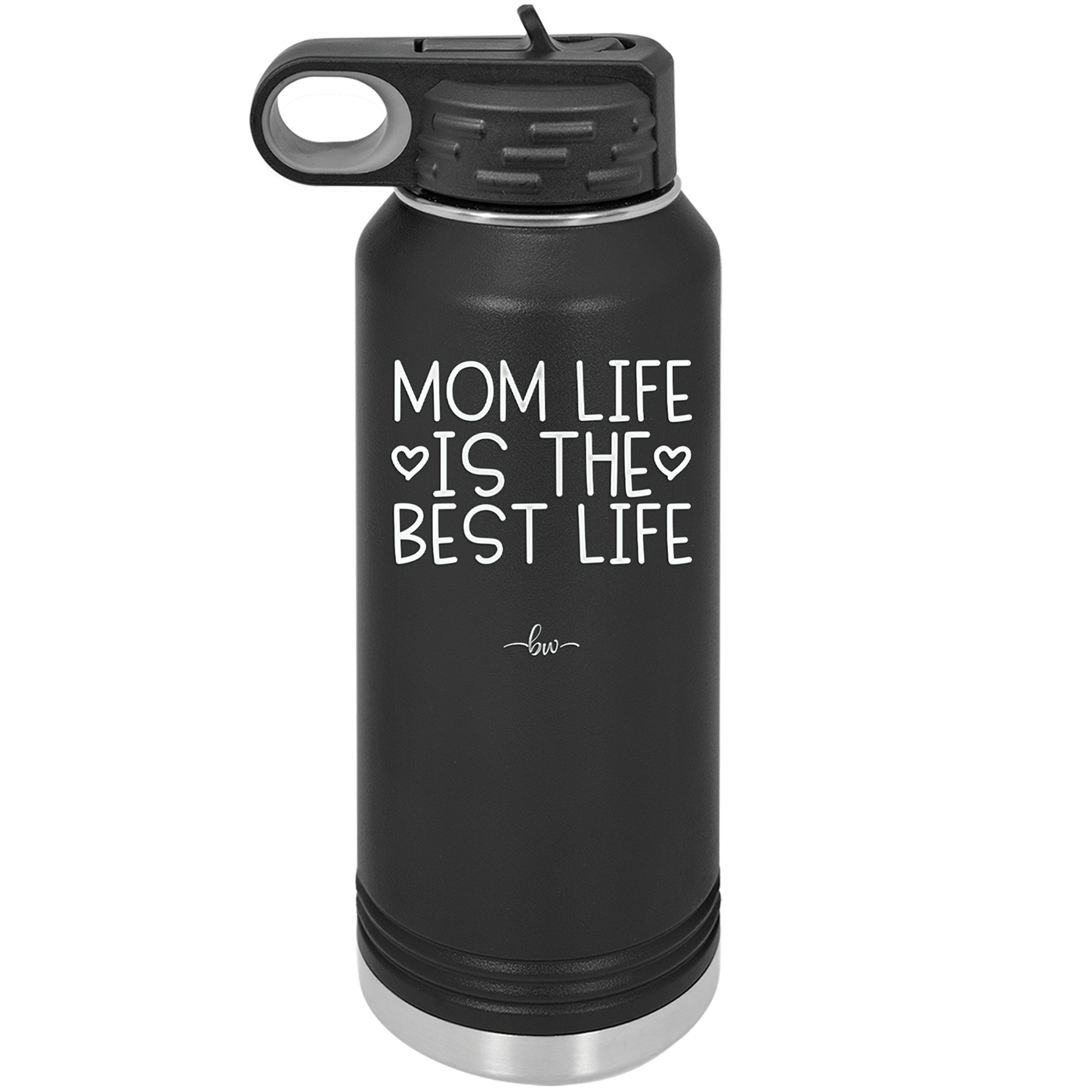 Mom Life is the Best Life - Laser Engraved Stainless Steel Drinkware - 1977 -