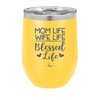Mom Life Wife Life Blessed Life - Laser Engraved Stainless Steel Drinkware - 1978 -