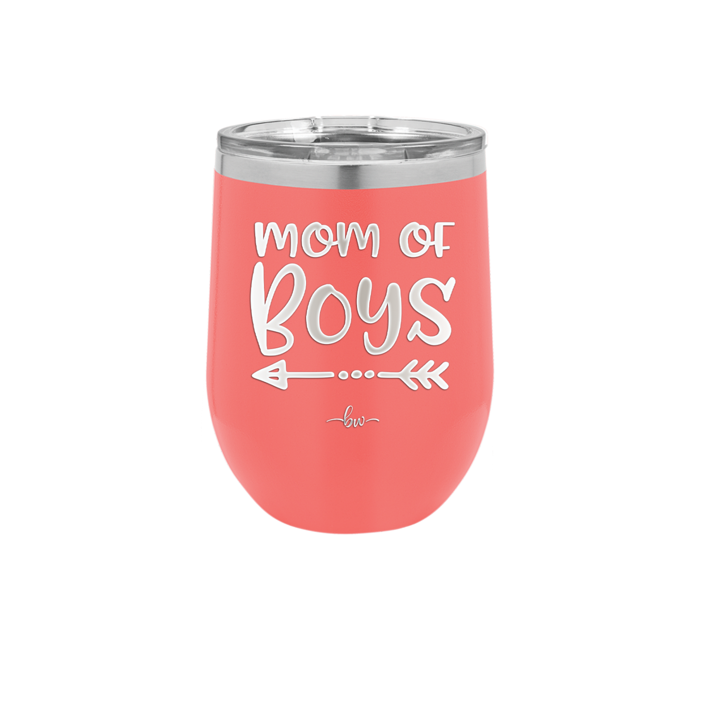 Mom of Boys - Laser Engraved Stainless Steel Drinkware - 1982 -