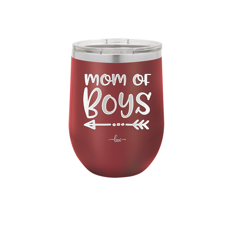 Mom of Boys - Laser Engraved Stainless Steel Drinkware - 1982 -
