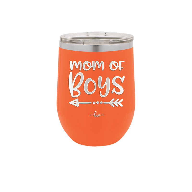 Mom of Boys - Laser Engraved Stainless Steel Drinkware - 1982 -