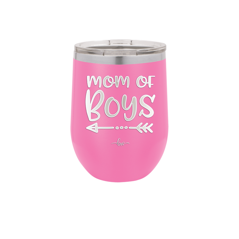 Mom of Boys - Laser Engraved Stainless Steel Drinkware - 1982 -
