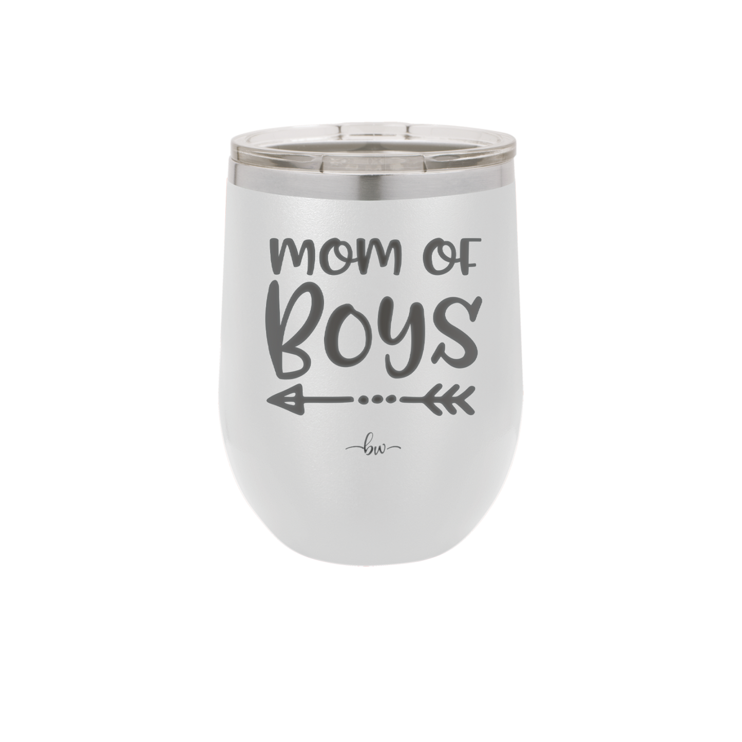 Mom of Boys - Laser Engraved Stainless Steel Drinkware - 1982 -
