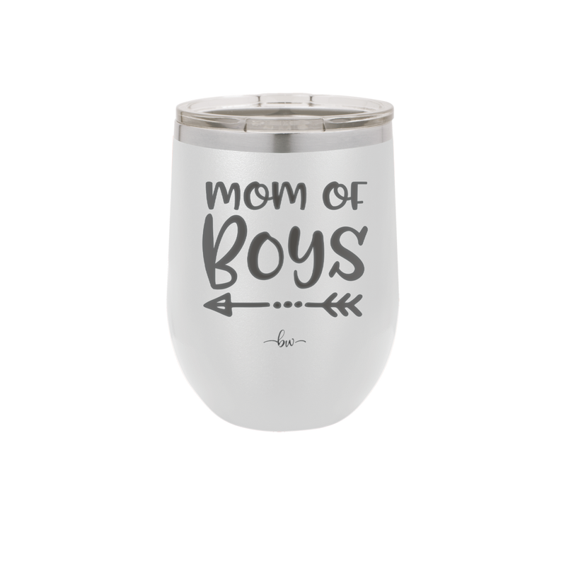 Mom of Boys - Laser Engraved Stainless Steel Drinkware - 1982 -
