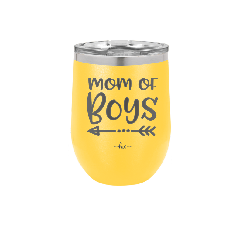Mom of Boys - Laser Engraved Stainless Steel Drinkware - 1982 -