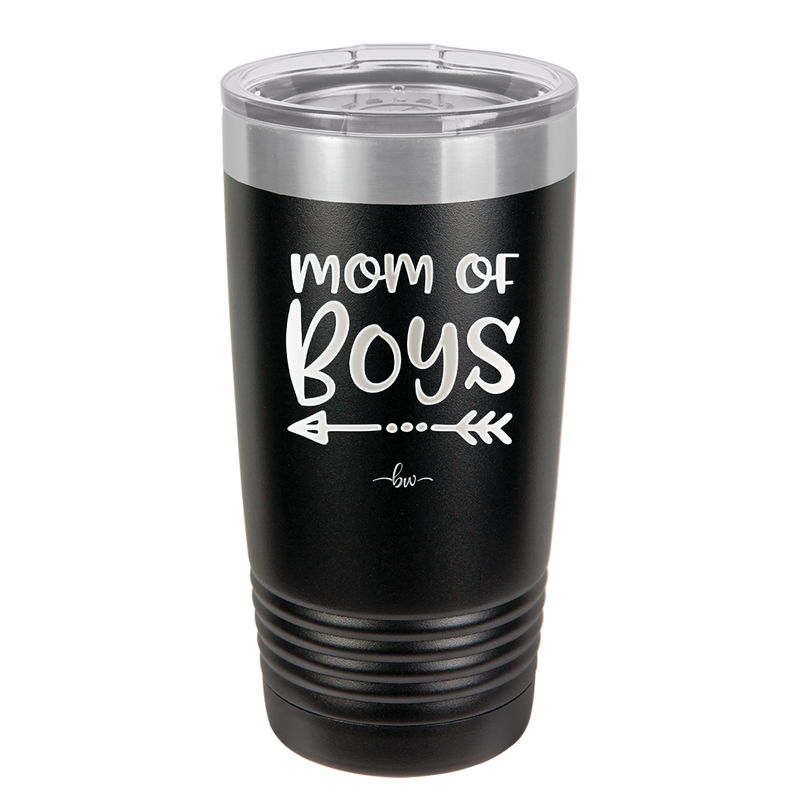 Mom of Boys - Laser Engraved Stainless Steel Drinkware - 1982 -