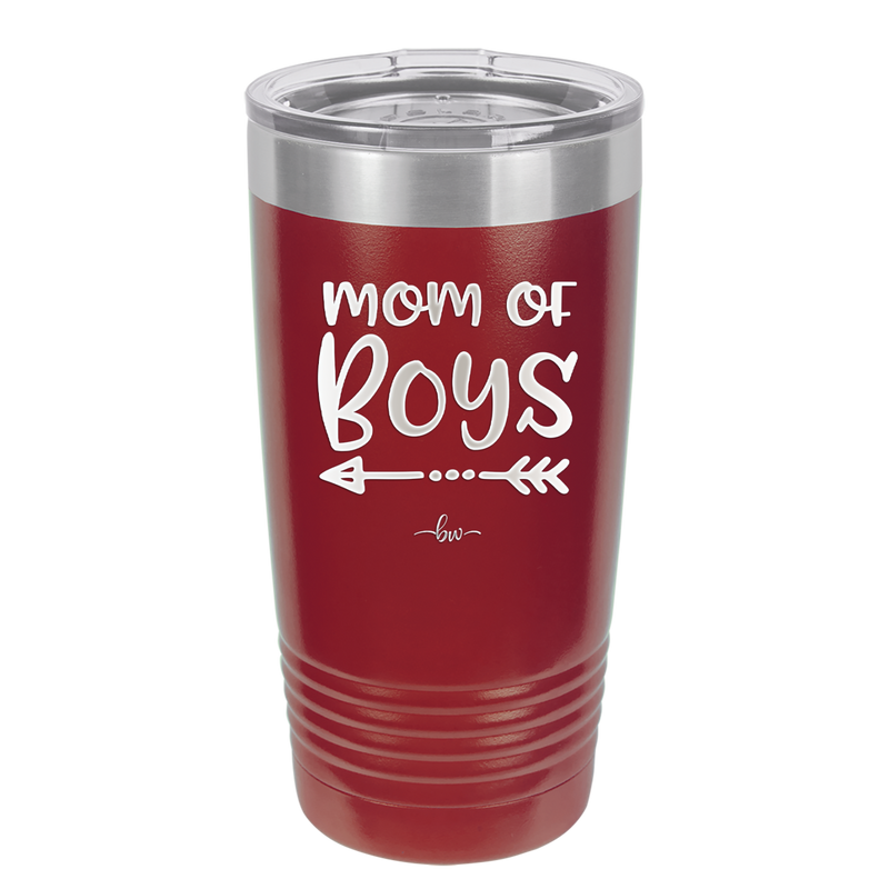 Mom of Boys - Laser Engraved Stainless Steel Drinkware - 1982 -