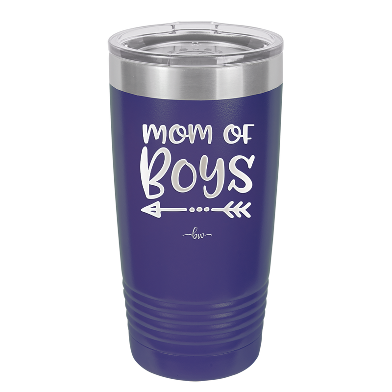 Mom of Boys - Laser Engraved Stainless Steel Drinkware - 1982 -
