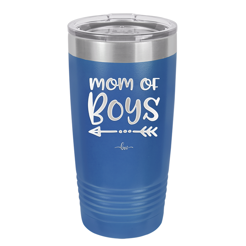 Mom of Boys - Laser Engraved Stainless Steel Drinkware - 1982 -