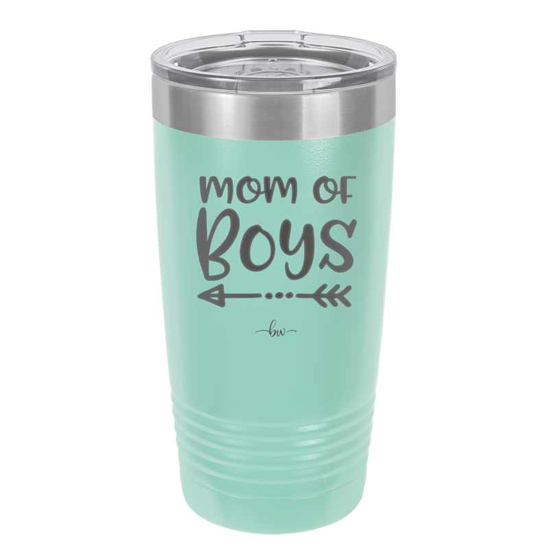 Mom of Boys - Laser Engraved Stainless Steel Drinkware - 1982 -