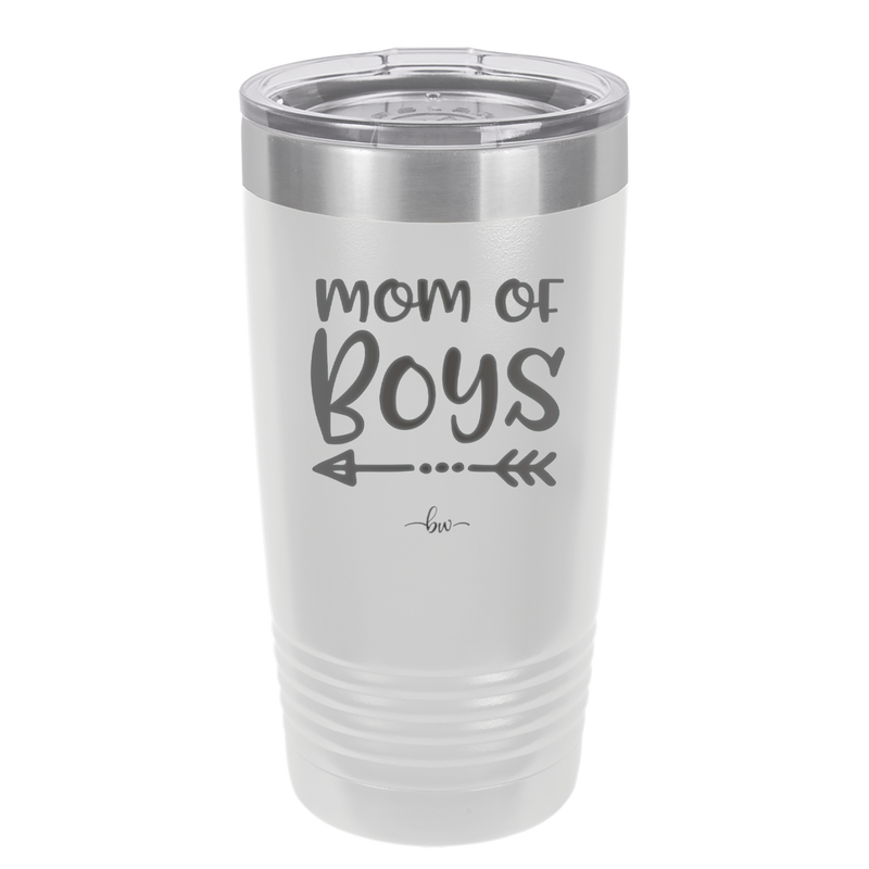 Mom of Boys - Laser Engraved Stainless Steel Drinkware - 1982 -