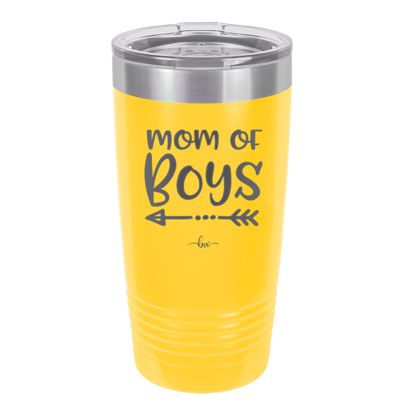 Mom of Boys - Laser Engraved Stainless Steel Drinkware - 1982 -