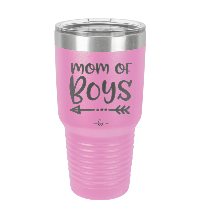 Mom of Boys - Laser Engraved Stainless Steel Drinkware - 1982 -