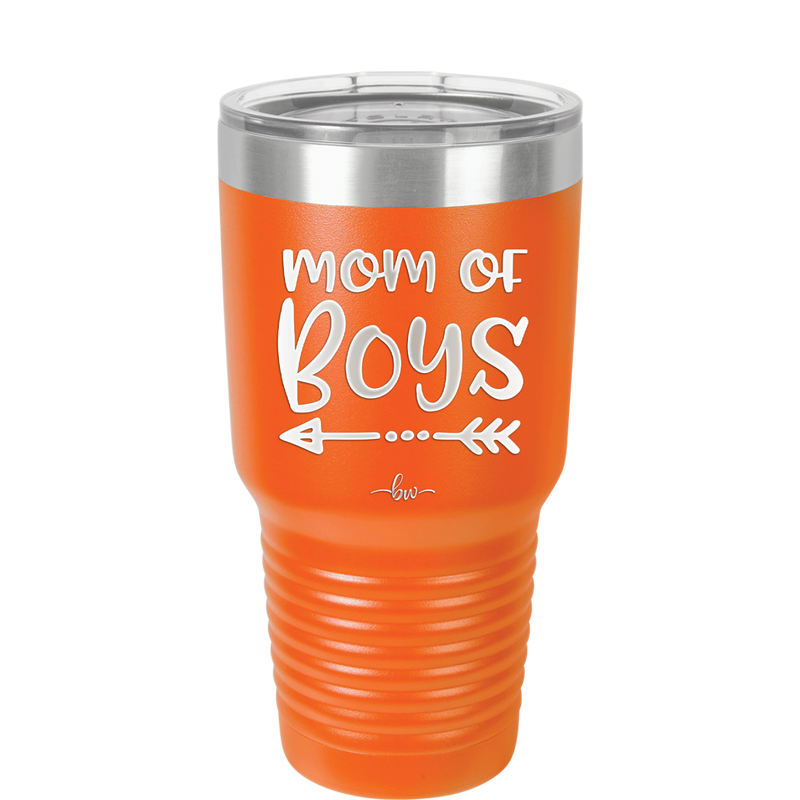Mom of Boys - Laser Engraved Stainless Steel Drinkware - 1982 -