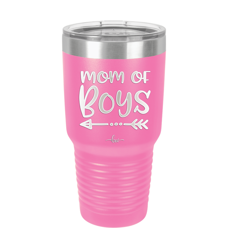 Mom of Boys - Laser Engraved Stainless Steel Drinkware - 1982 -