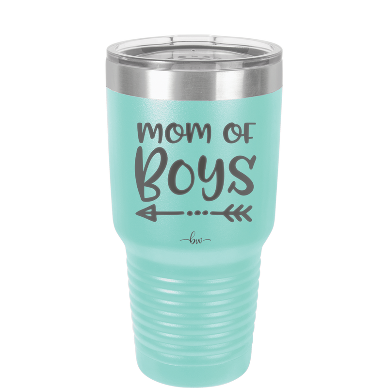 Mom of Boys - Laser Engraved Stainless Steel Drinkware - 1982 -