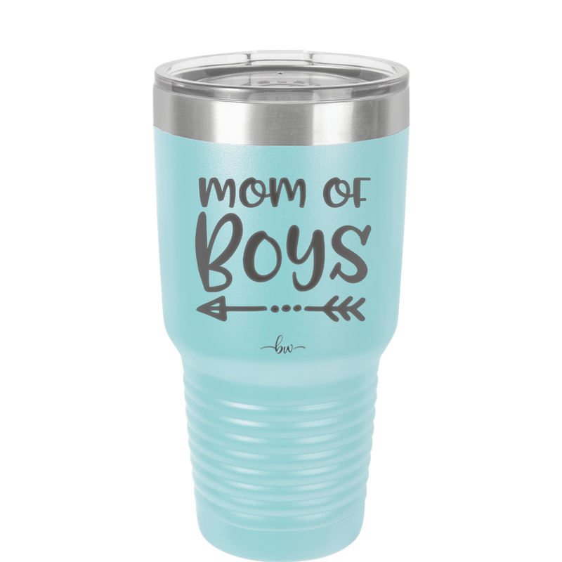 Mom of Boys - Laser Engraved Stainless Steel Drinkware - 1982 -