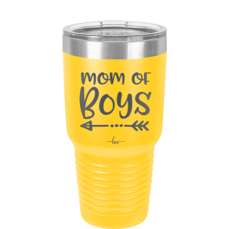 Mom of Boys - Laser Engraved Stainless Steel Drinkware - 1982 -
