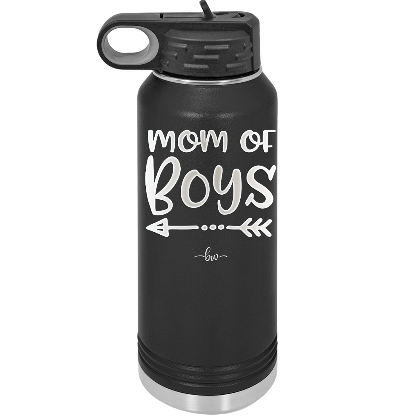 Mom of Boys - Laser Engraved Stainless Steel Drinkware - 1982 -