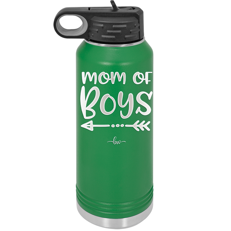 Mom of Boys - Laser Engraved Stainless Steel Drinkware - 1982 -