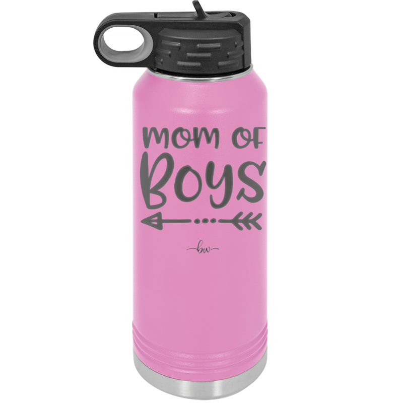 Mom of Boys - Laser Engraved Stainless Steel Drinkware - 1982 -