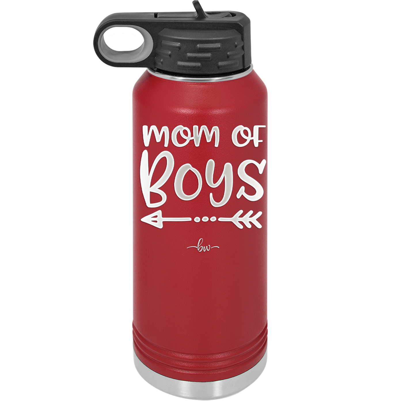 Mom of Boys - Laser Engraved Stainless Steel Drinkware - 1982 -