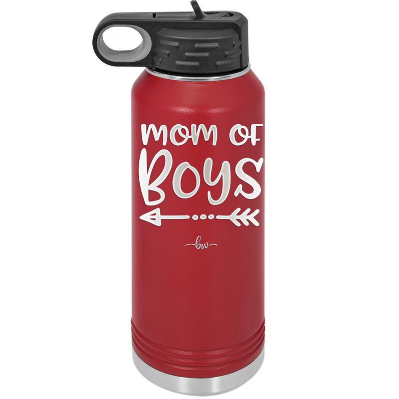 Mom of Boys - Laser Engraved Stainless Steel Drinkware - 1982 -