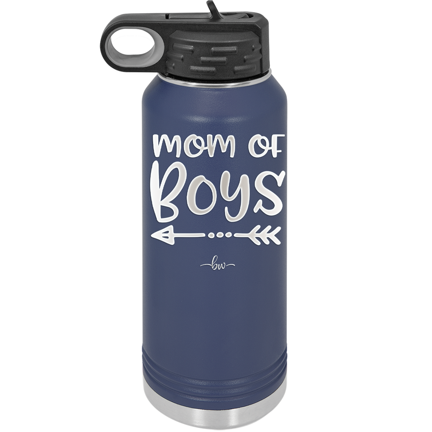 Mom of Boys - Laser Engraved Stainless Steel Drinkware - 1982 -