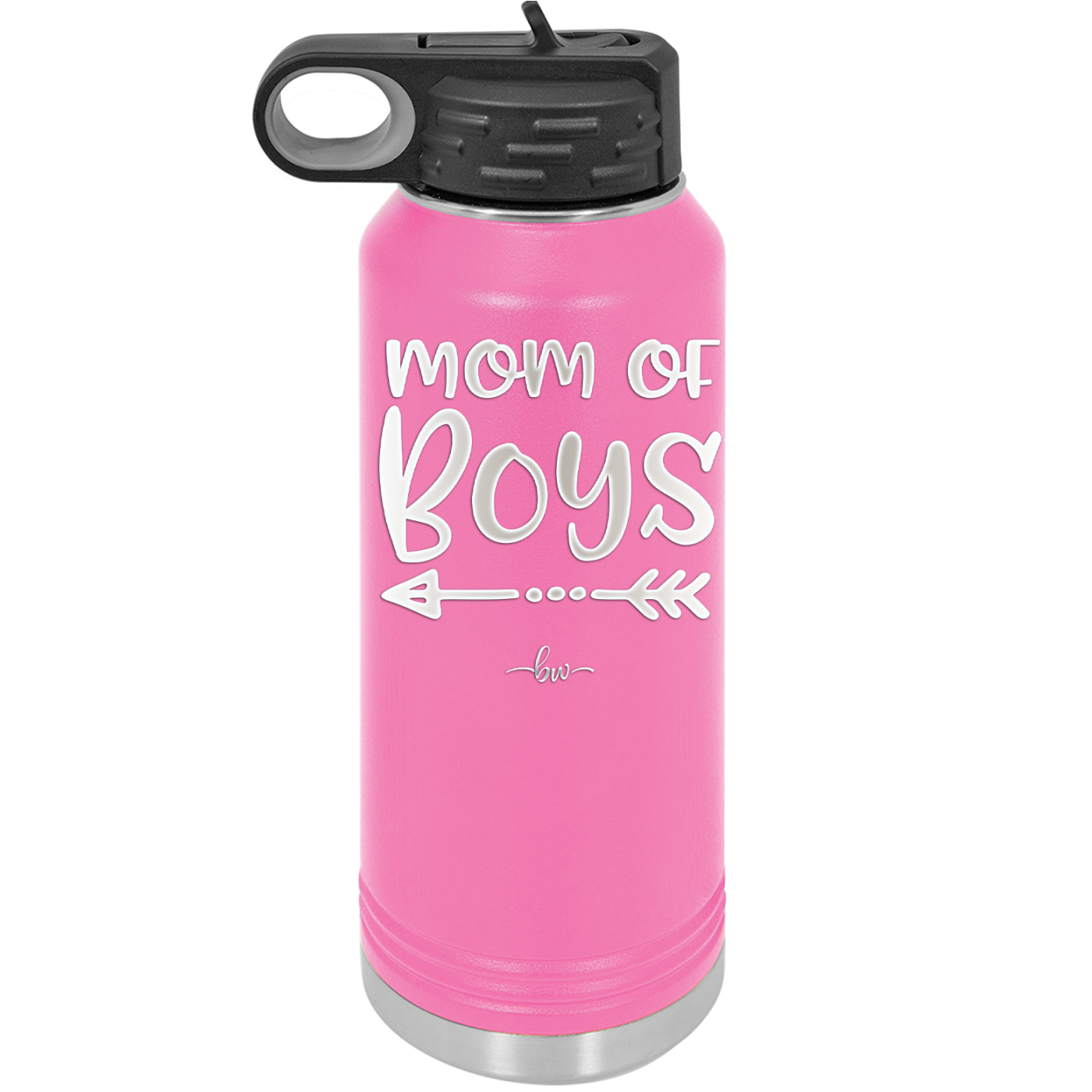 Mom of Boys - Laser Engraved Stainless Steel Drinkware - 1982 -