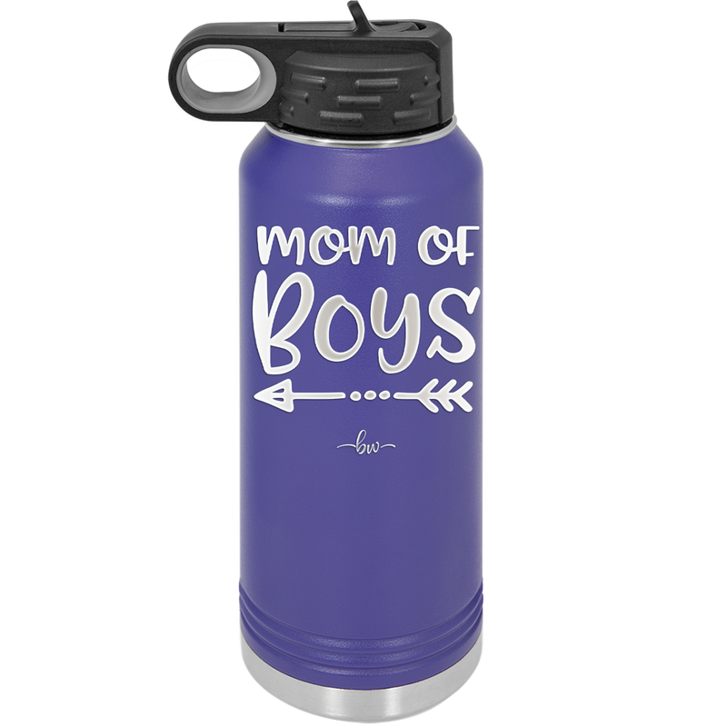 Mom of Boys - Laser Engraved Stainless Steel Drinkware - 1982 -