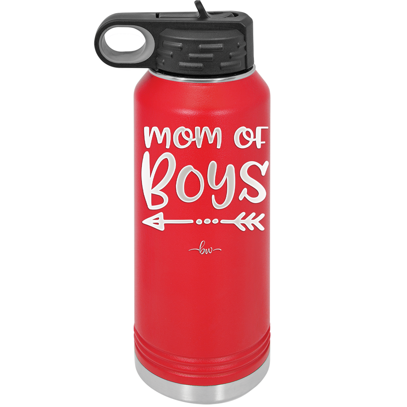 Mom of Boys - Laser Engraved Stainless Steel Drinkware - 1982 -