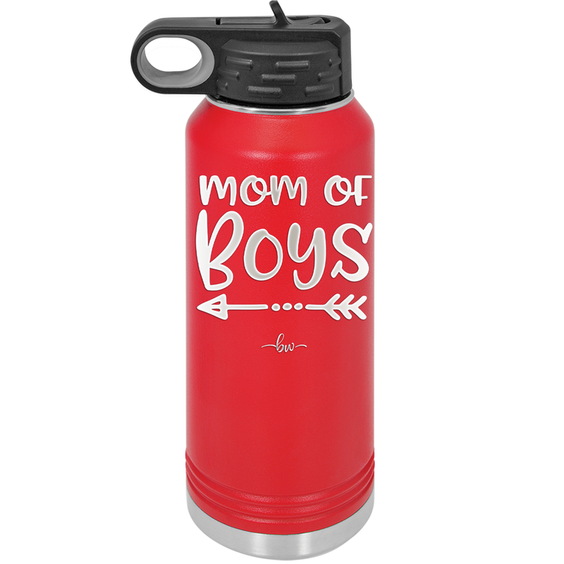 Mom of Boys - Laser Engraved Stainless Steel Drinkware - 1982 -