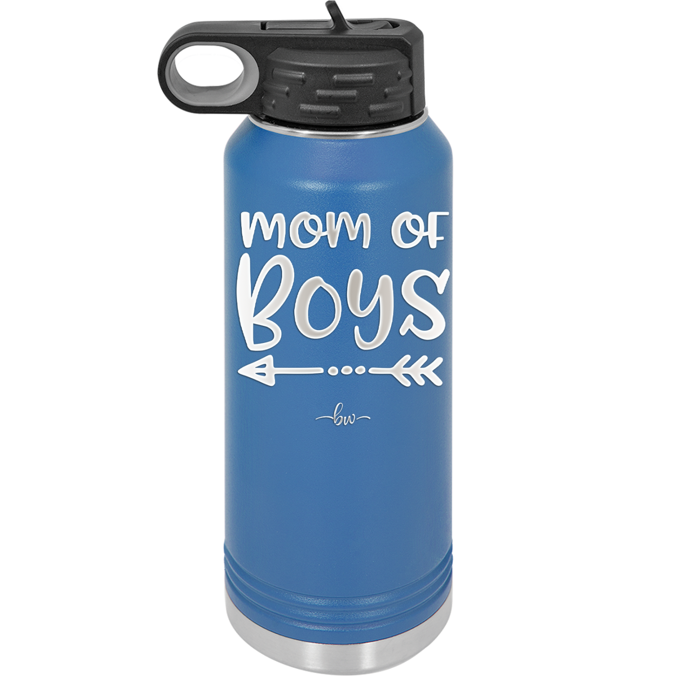 Mom of Boys - Laser Engraved Stainless Steel Drinkware - 1982 -