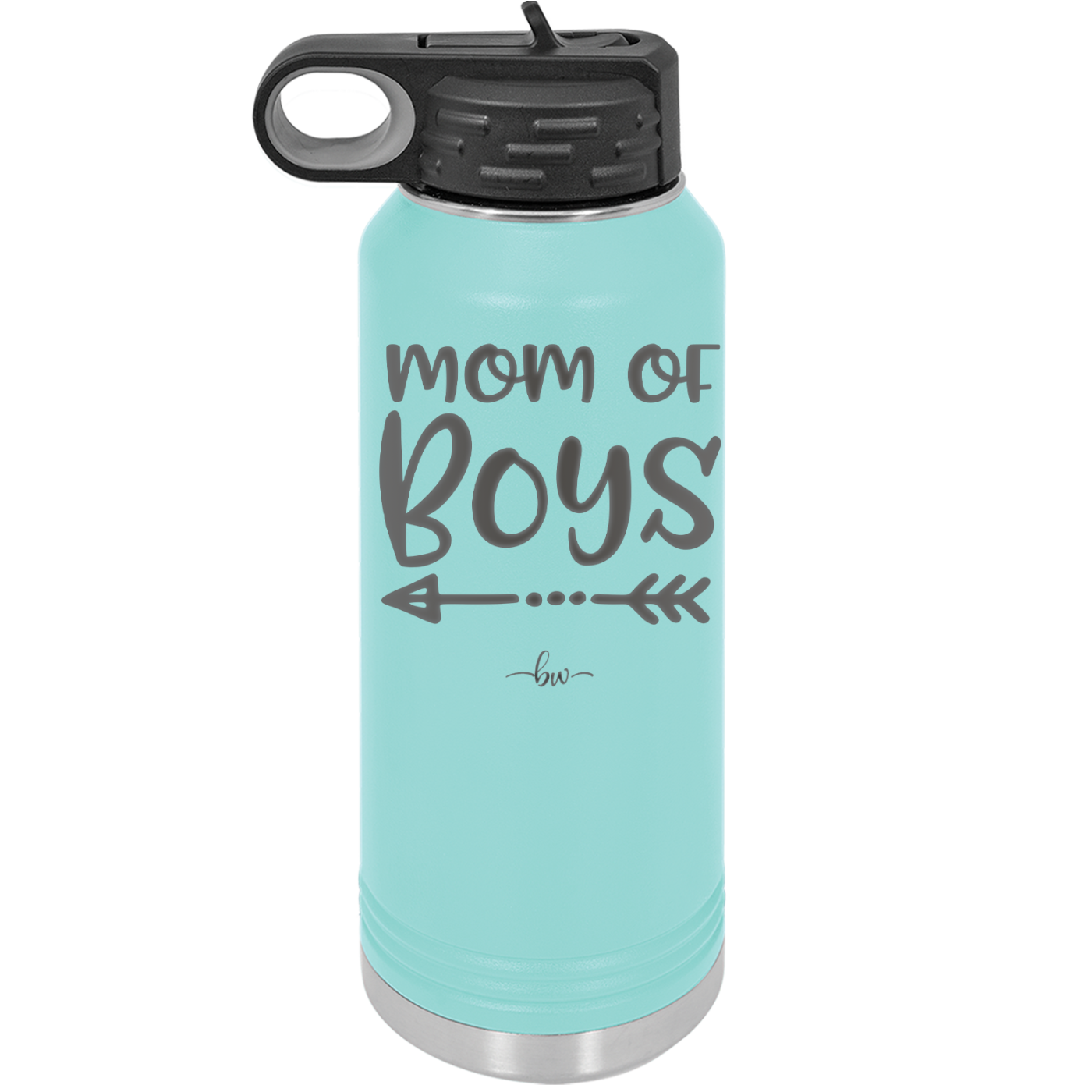 Mom of Boys - Laser Engraved Stainless Steel Drinkware - 1982 -