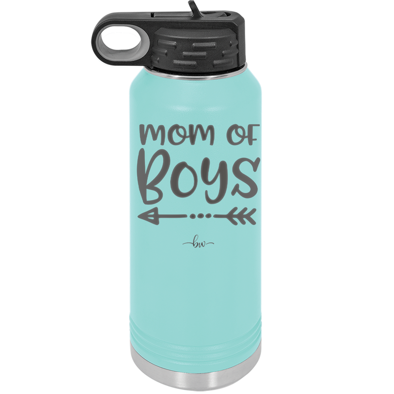 Mom of Boys - Laser Engraved Stainless Steel Drinkware - 1982 -