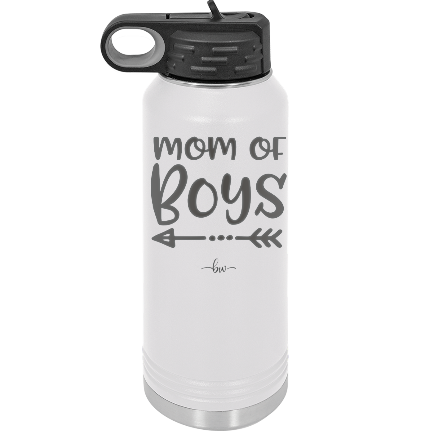 Mom of Boys - Laser Engraved Stainless Steel Drinkware - 1982 -