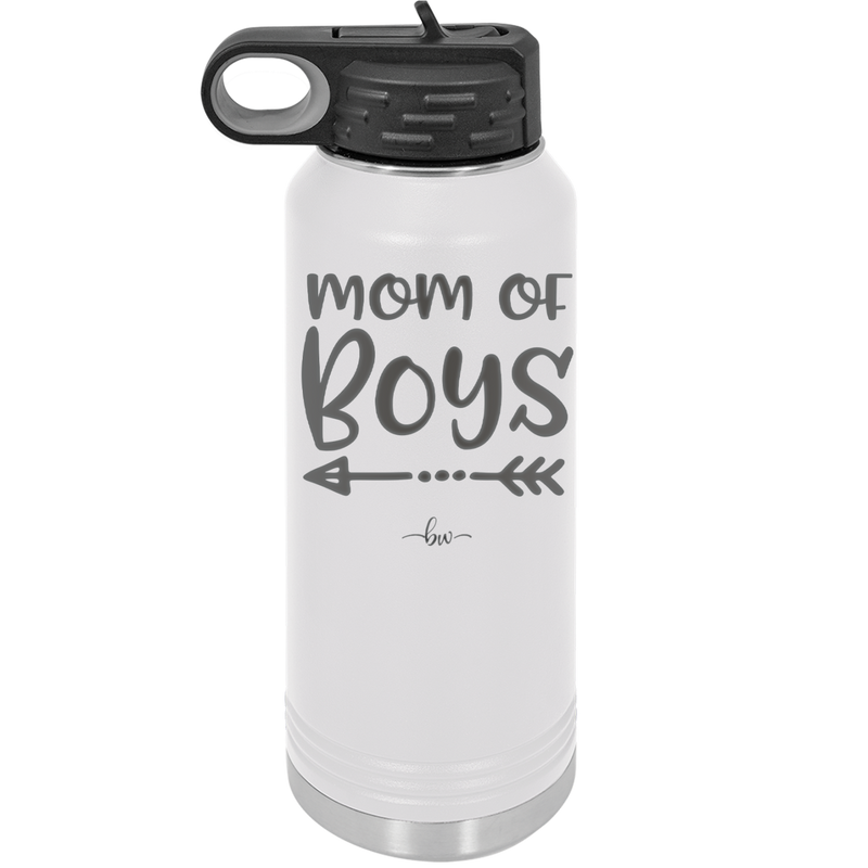 Mom of Boys - Laser Engraved Stainless Steel Drinkware - 1982 -