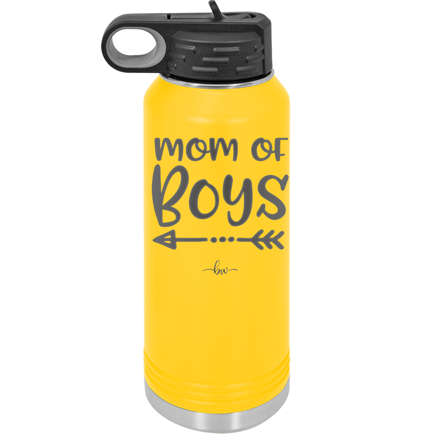 Mom of Boys - Laser Engraved Stainless Steel Drinkware - 1982 -