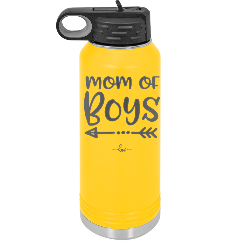 Mom of Boys - Laser Engraved Stainless Steel Drinkware - 1982 -