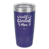 World's Greatest Mom - Laser Engraved Stainless Steel Drinkware - 1987 -