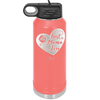 Best Mama Ever Heart - Laser Engraved Stainless Steel Drinkware - 1990 -