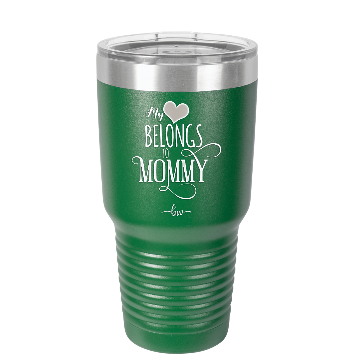 My Heart Belongs to Mommy Pretty - Laser Engraved Stainless Steel Drinkware - 1999 -