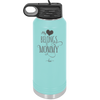 My Heart Belongs to Mommy Pretty - Laser Engraved Stainless Steel Drinkware - 1999 -