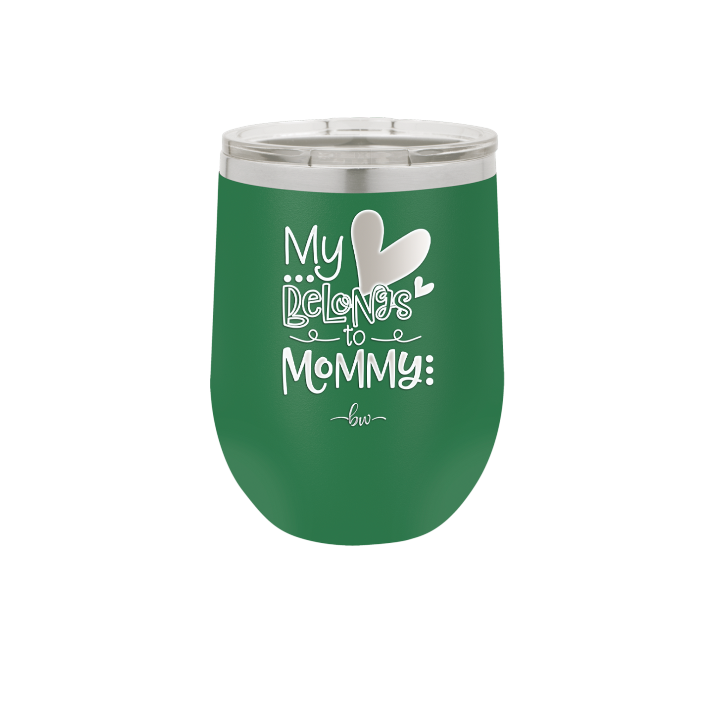 My Heart Belongs to Mommy Cute - Laser Engraved Stainless Steel Drinkware - 2000 -