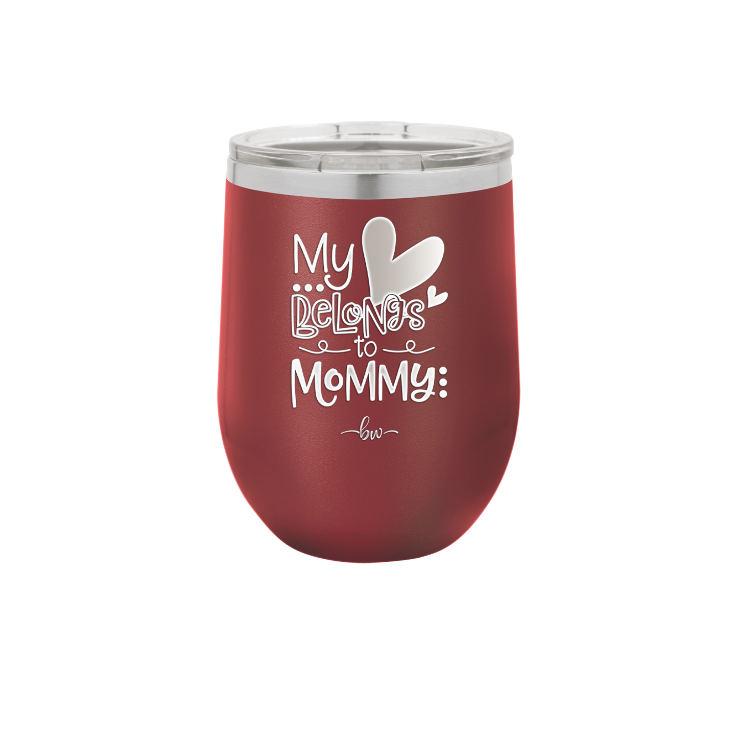 My Heart Belongs to Mommy Cute - Laser Engraved Stainless Steel Drinkware - 2000 -